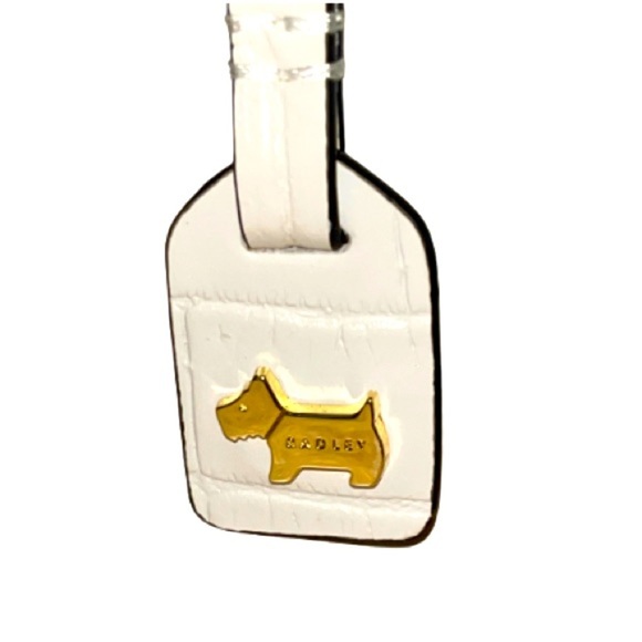 Radley London Women's Chelsea Faux Croc Zip Top Cross-Body, White - Picture 7 of 13